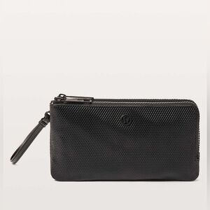 NWOT 🖤 Lululemon Double Up Pouch Wallet Black / Debossed Diamond